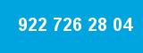 922 726 28 04 922 726 28 04